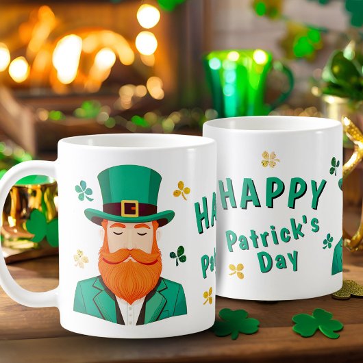 Leprechaun Clover Kleeblatt Patricks Day Kaffeetasse
