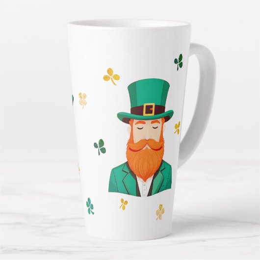 Leprechaun Clover Kleeblatt Patricks Day Milchtasse (Rechte Ecke)
