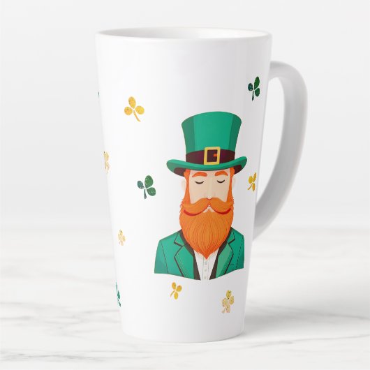 Leprechaun Clover Kleeblatt Patricks Day Milchtasse (Rechte Ecke)