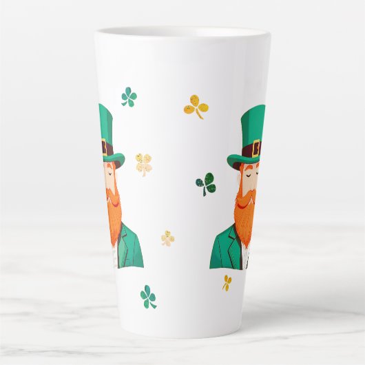 Leprechaun Clover Kleeblatt Patricks Day Milchtasse (Vorderseite)