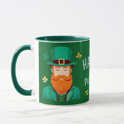Leprechaun Clover Kleeblatt Patricks Day Tasse (Links)