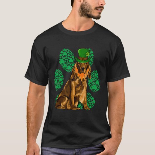 Leprechaun Cocker Spanel St Patricks Day Kleeblatt T-Shirt (Vorderseite)