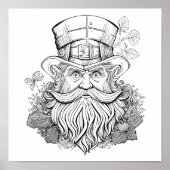 Leprechaun Color It yourself Poster (Vorne)