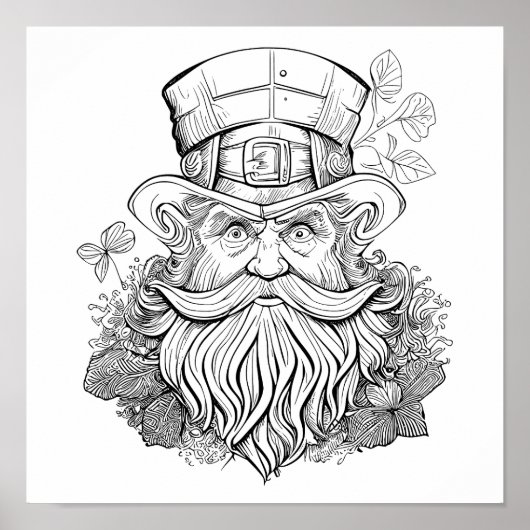 Leprechaun Color It yourself Poster (Vorne)