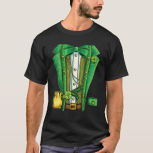 Leprechaun Costume Tuxedo St Patricks Day Boys Kid T-Shirt