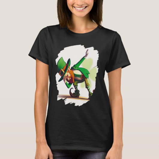 Leprechaun Dabbing Dancing Dance St Patricks Day   T-Shirt (Vorderseite)