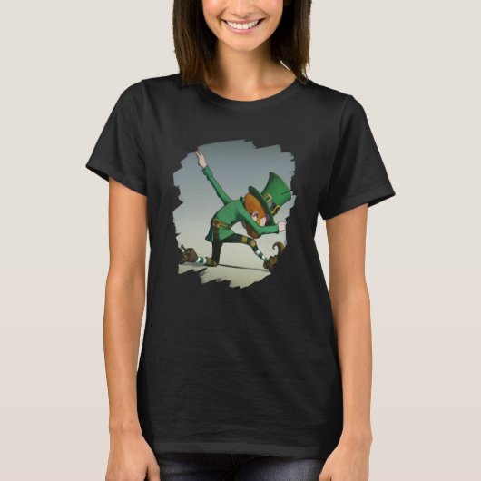 Leprechaun Dabbing Dancing Dance St Patricks Day T-Shirt (Vorderseite)
