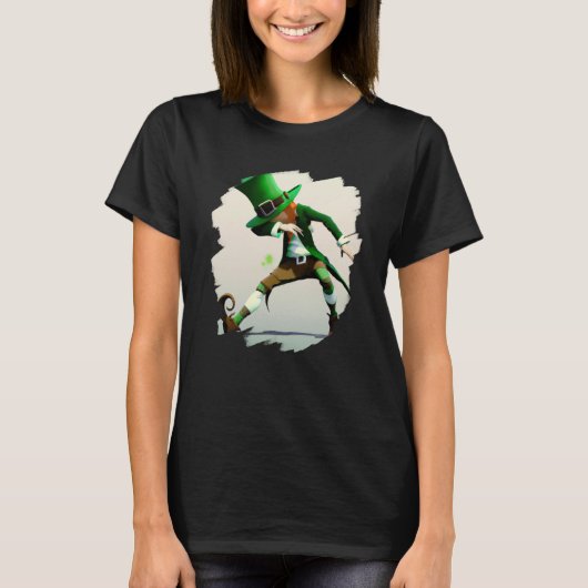Leprechaun Dabbing Dancing Dance St Patricks Day T-Shirt (Vorderseite)