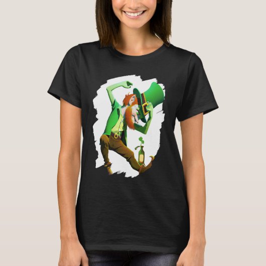 Leprechaun Dabbing Dancing Dance St Patricks Day   T-Shirt (Vorderseite)