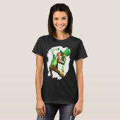 Leprechaun Dabbing Dancing Dance St Patricks Day T-Shirt (Vorne ganz)