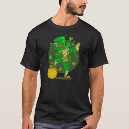Leprechaun Dabbing Funny Irish St Patrick's Day T-Shirt