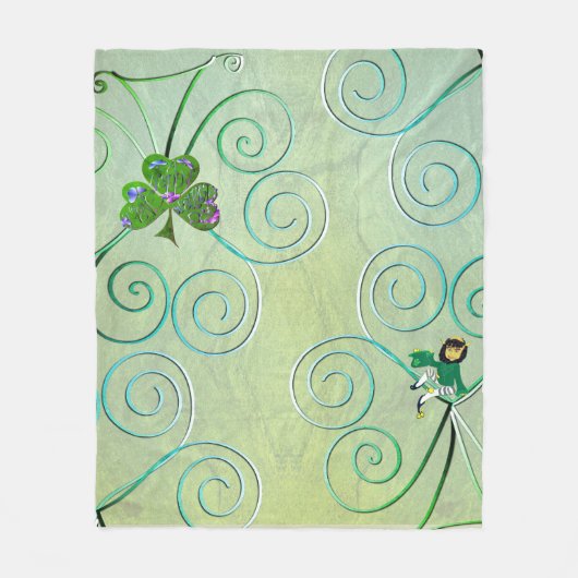 Leprechaun Damen  Fleecedecke (Vorderseite)