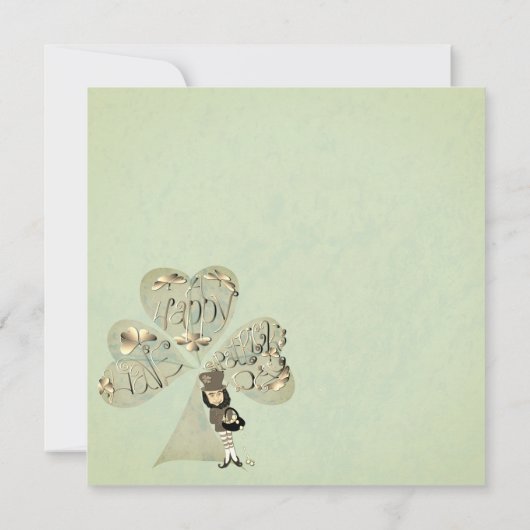 Leprechaun Dankeskarte (Rückseite)