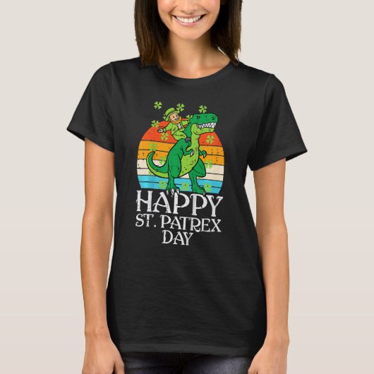 Leprechaun Dino Happy St Patrex Patricks Day Toddl T-Shirt (Vorderseite)