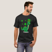 Leprechaun Dinosaur Shamrock St Patricks Day Anima T-Shirt (Vorne ganz)