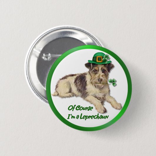 Leprechaun Dog Button (Vorne & Hinten)