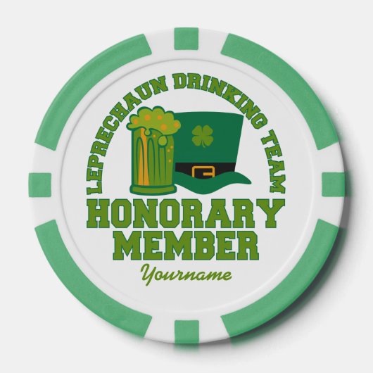 Leprechaun Drink Team Poker Chips (Vorderseite)