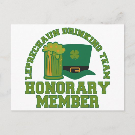 Leprechaun Drink Team-Postkarte Postkarte (Vorderseite)