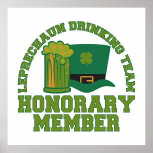 Leprechaun Drink Team Zollposter Poster