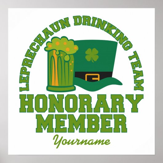 Leprechaun Drink Team Zollposter Poster (Vorne)