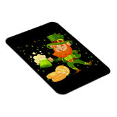 Leprechaun Drinking Beer St. Patrick's Day Magnet (Rechte Seite)