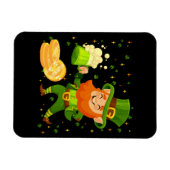 Leprechaun Drinking Beer St. Patrick's Day Magnet (Horizontal)