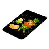 Leprechaun Drinking Beer St. Patrick's Day Magnet (Linke Seite)