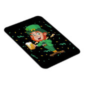 Leprechaun Drinking Beer St. Patrick's Day Magnet (Rechte Seite)
