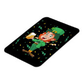 Leprechaun Drinking Beer St. Patrick's Day Magnet (Linke Seite)