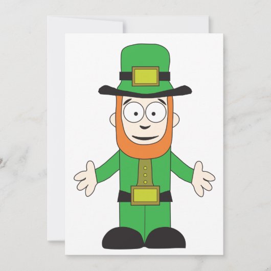 Leprechaun Einladung (Vorderseite)