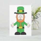 Leprechaun Einladung (Stehend Vorderseite)