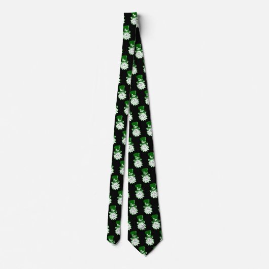 Leprechaun Face Pattern Neck Tie Krawatte (Rückseite)