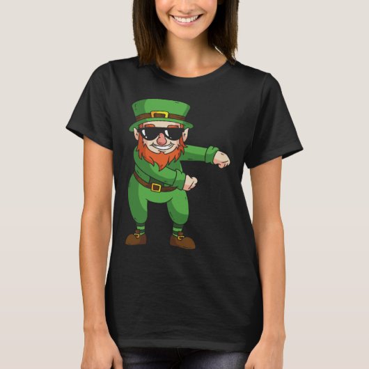 Leprechaun Floss Dance St Patrick Day T-Shirt (Vorderseite)