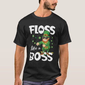 Leprechaun Floss wie ein Boss T St Patricks Day Bo T-Shirt