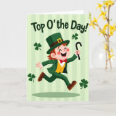 Leprechaun-Freuden-Illustrationskarte Karte (Gelbe Blume)
