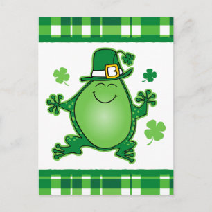 Leprechaun Frog Postcard Postkarte