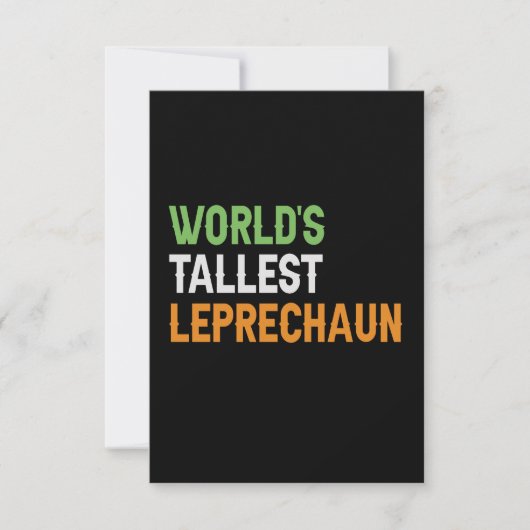 Leprechaun Funny Irish St Patrick Dankeskarte (Vorderseite)