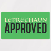 Leprechaun genehmigte Aufkleber (Design 2)
