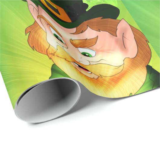 Leprechaun Geschenkpapier (Rolleneckpunkt)