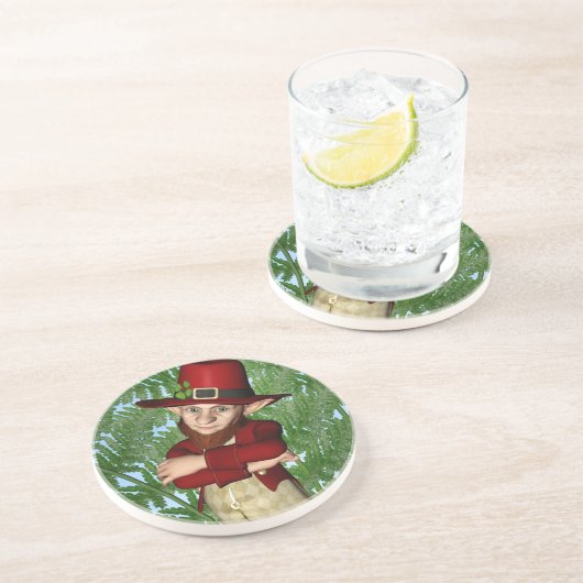 Leprechaun Getränkeuntersetzer (Seite)