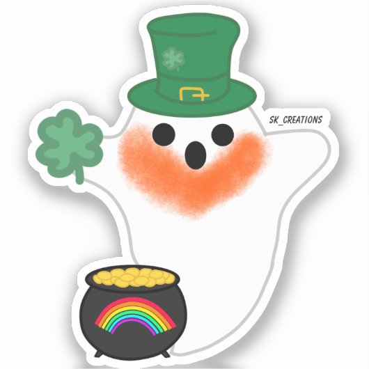 Leprechaun Ghost Aufkleber (Vorderseite)