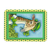 LEPRECHAUN GIRAFFE, FARBIG ST. PATRICK'S DAY MAGNET (Horizontal)