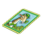 LEPRECHAUN GIRAFFE, FARBIG ST. PATRICK'S DAY MAGNET (Linke Seite)
