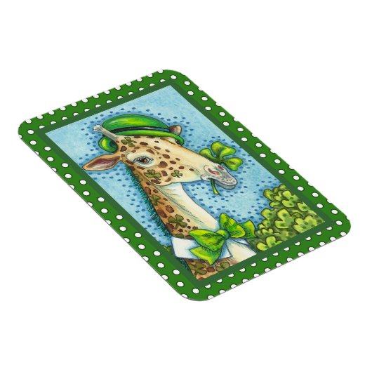 LEPRECHAUN GIRAFFE, FARBIG ST. PATRICK'S DAY MAGNET (Rechte Seite)