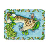 LEPRECHAUN GIRAFFE, FARBIG ST. PATRICK'S DAY MAGNET (Horizontal)