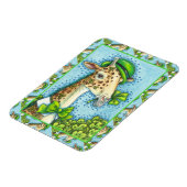 LEPRECHAUN GIRAFFE, FARBIG ST. PATRICK'S DAY MAGNET (Linke Seite)