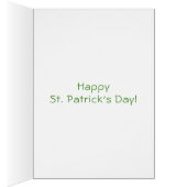 Leprechaun Girl Kleeblatt St. Patrick's Day Card (Innen (Rechts))