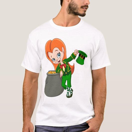 Leprechaun Girl Mens T - Shirt (Vorderseite)