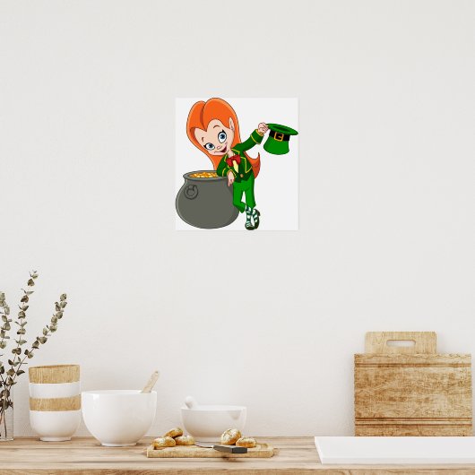 Leprechaun Girl Poster (Küche)