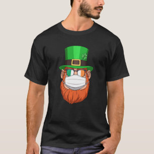 Leprechaun Glasses Face Masask Funny Boys St Patr T-Shirt